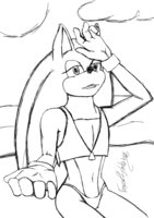 At the Beach by FangsofLightening