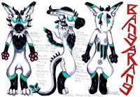 Bangarang Reference Sheet by SelfishMonsta - dragon, male, white, sheet, angel, reference, turquoise, dutch, skrillex, bangarang