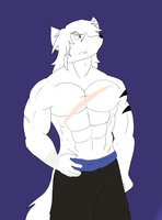 Volkner Augustine by MrSoucho - wolf, male, muscles, dire wolf