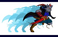 Myst the Zorua Assassin by XSDStitch - female, pokemon, anthro, assassin, oc, anthropomorphic, original character, zorua