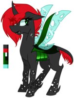 C; Ajue by Ajue - female, hybrid, reference sheet, horse, pony, oc, insect, mlp, changeling, original character, my little pony friendship is magic, genderfluid, mlp;fim, ajue