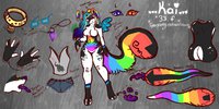 Kai Ref 2015 by FizzlePopx - female, sparkledog, tailmouth