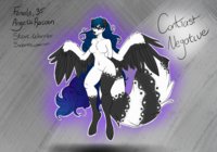 Contrast Negative by FizzlePopx - female, raccoon, angel