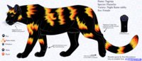 Tagrisja the Flamelin by Fritti - feline, female, feral, quadruped, flamelin
