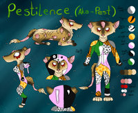 Wolves of the apocalypse - PESTILENCE reference by CrystalWolfDarkness - cute, female, wolf, onesie, apocalypse, illness, pestilence, disease, mange