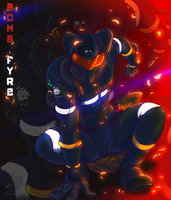 Bomb Fyre! by gamepopper - fox, male, fire, villain, supervillain, pyromaniac