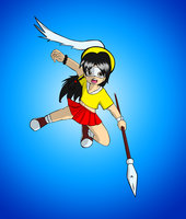 C.H.A.L.K. by achthenuts - female, human, god hybrid, c.h.a.l.k.