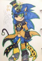 Sonic as Bill by VoNN3s - male, hedgehog, sonic, gravity falls, bill cipher, billcosplay, skinny legs