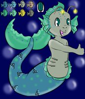 Gilbert by KairiBunny - cute, cub, male, fish, cuteness, lamprey, gill, merman, gills, moogie