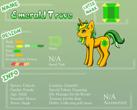 Emerald Trove Reference by WetFox - female, reference sheet, mlpfim, unicorn pony, oc pony