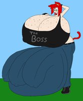 Big boss Momma Kitty~ by BabyGirlVivian - kitty, freckles, hyper, transgender, multicock, hyper cock, trans woman, trans girl, oppakitty, momma kitty