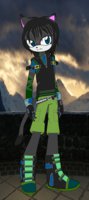 skarla's little bro Salem by yunaininjamisterss - cats, male, vampire, gothic, sonic, catboy, sonic the hedgehog, vampires, mobian, sonic fan character, cat boy, sonic fan characters, punk rock, male/solo, sonic oc, mobian cat
