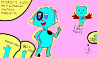 New sprite by MutantCato - dog, red, yellow, boy, blue, vampire, vampire bat