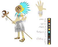 Banshee Character by MidnightKyo - female, tribal, mask, weapon, voodoo, banshee