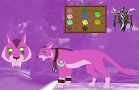 Scarlet Ref Sheet by Itachislilgirl - cat, female, world of warcraft, druid, night elf