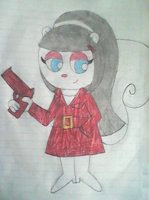 agent stacy virginia by Mimilinda12 - female, squirrel, sexy, smile, gun, agent, secret squirrel, super secret secret squirrel