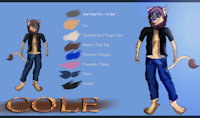 My Cole (LQ Ref Sheet) by Lennsy - feline, male, character, oc, ref sheet, spotted lion, cole, lennsy