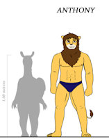 Bonnie and Co: Anthony by BonnieandCo - feline, male, lion, muscle, hetero, heterosexual, gym
