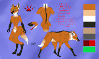 Alto Reference sheet by CrystalWolfDarkness - female, anthro, feral, referencesheet, manedwolf