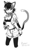 kayla by kadeathnas - cat, feline, female, clothed, pose, solo, kayla, kadeathnas, kotourissa