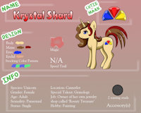Krystal Shard Reference by WetFox - female, reference sheet, oc, ponysona, mlp oc, krystal shard