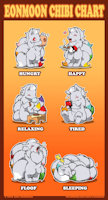 Eon Chibi Commish by O-Kemono by Eonmoon - fox, kitsune, male, cookie, fluffy, tea, floof, ninetales, male?