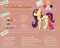 Razzle Dazzle Reference by WetFox - female, reference sheet, unicorn, oc, mlpfim