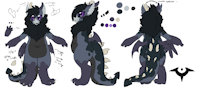 Fursuit Character Sheet by Babel - dragon, character sheet, herm, oc, fursuit, chaos dragon, refrence sheet, fursuit ref, babel