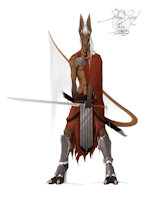 Outfits - Sand Guard  by Raysh - sword, anthro, blade, creature, fantasy, warrior, concept, lore, yaraga
