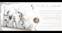 Silver Hundred by Raysh - anthro, creature, spear, sun, design, armor, character, warrior, soldier, characters, concept, shield, lore, concepts, yaraga, wretchedsun, wretched