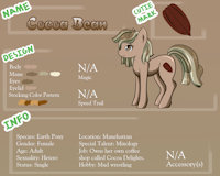 Cocoa Bean Reference by WetFox - female, reference sheet, oc, earth pony, mlp fim, cocoa bean