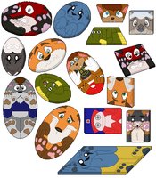 2-D Shapes Practice by StrangelyFox - fox, cat, wolf, bat, toon, toony, snake, tf, transformation, square, weasel, circle, shape, inanimate, ekans, rectangle, disk, flattened, flattening, oval, draygon