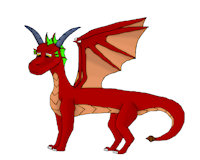 Abatar dragon by Hyperc - red, dragon, male, anthro, fire