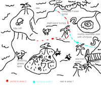 MEGA Craft - Location - SingSong Beach by FloppyPony - sketch, beach, digital, landscape, art, world, black and white, portal, doodle, concept, concept art, artwork, map, no color, location, digital drawing, digitaldrawing, digitalartwork, digital artwork, mega craft, singsong beach