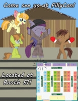 Fillycon 2016! by LunarShine - female, mascot, advertisement, batpony