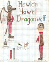 Hawkin Hawnt DragonWolf by PlasmaFang70 - dragon, wolf, male, hybrid, canine, lupine, reptile, character, oc, mammal, dragon wolf, dragonwolf, hawkin, hawnt