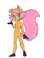 Sheila by AcidSkunkWolf - fox, cub, female, squirrel, hybrid, loli, character sheet, squirrelfox