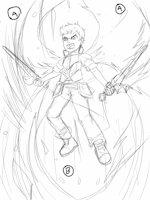 Rough sketch by WinickLim - male, human, armor, energy, rough sketch