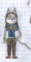Kate The Cat by KoRnRULE23 - cat, female, agent, metal techno, angels and demons