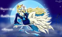 Graceful Nature +Lady Tsukuyomi+ CG by Kyanbu - females, sexy, blonde, lady, wars, mischief, busty, dash, tsukuyomi, sage, kitsunes, knights, kyubi, d-resonate, revise, kyanbu, d-universe, foxgirls