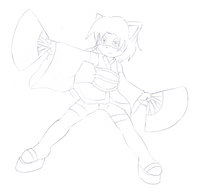 A.L.K. clean nude reference sheet (Sonic Style) Version 2 by achthenuts - female, reference sheet, alk, sonic fanon characters, a.l.k.