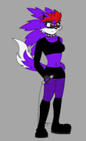 New girl by kadeathnas - fox, female, glasses, canine, skirt, pose, bomb, solo, boots, kadeathnas