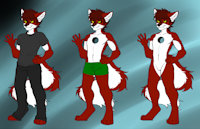 Vergil Redwolf by VergilRedwolf - male, anthro, furry, red wolf, hollow