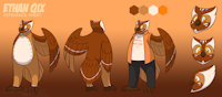 Persona 2016 by EthanQix - male, reference sheet, bird, avian, owl, reference, eagle owl, horned owl