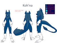 Koh'na ref flat color - personal species by ravark - female, reference sheet, dragoness