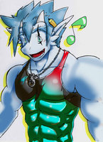 Dragon Me by Drakita - dragon, male, blue, cool, drawing, note, solors