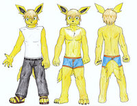 Kevin Ref Sheet by ryanwolf - nude, male, underwear, jolteon