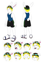 Reference Sheet - Jake Ryan by Backlash - male, rabbit