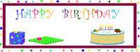 Happy Birthday Greeting by moyomongoose - greeting, happy birthday, presents, birthday cake, birthday card