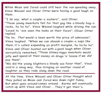 Text Inset for a Story #2 by moyomongoose - otter, weasel, van, text inset, ethnic slur, swindling, british accent